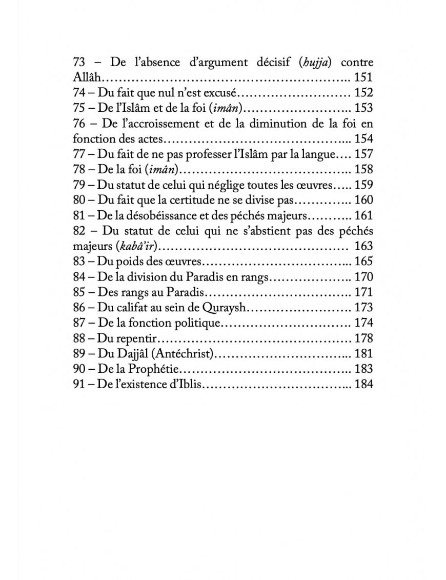 Le livre du monothéisme - Ibn Hazm - Ribat