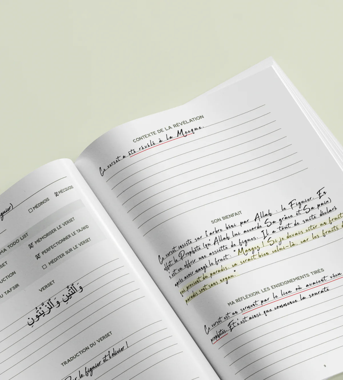 Le Coran Journal, étude par verset - édition Zeytoune