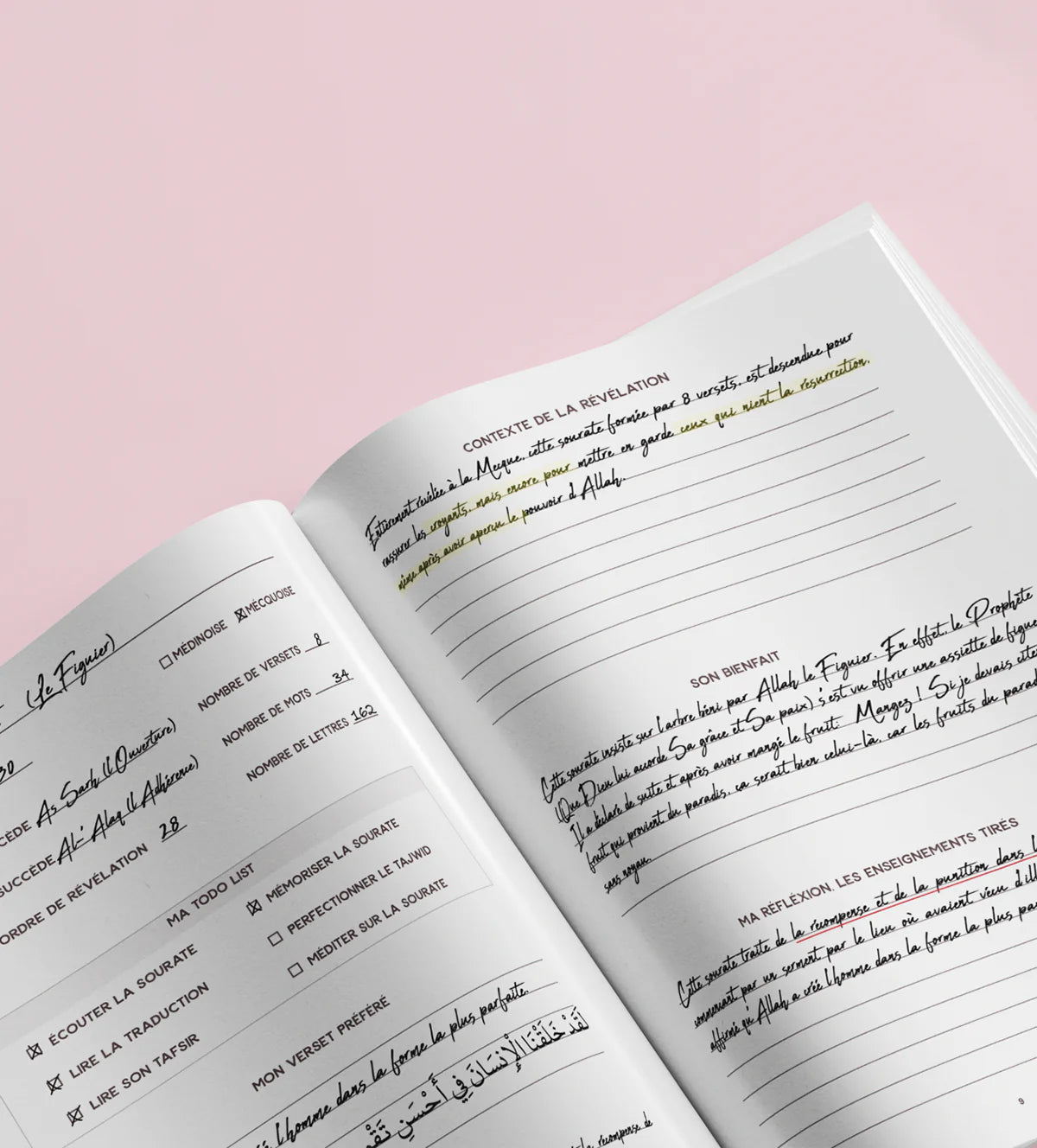 Le Coran Journal, étude par sourate - édition Tine