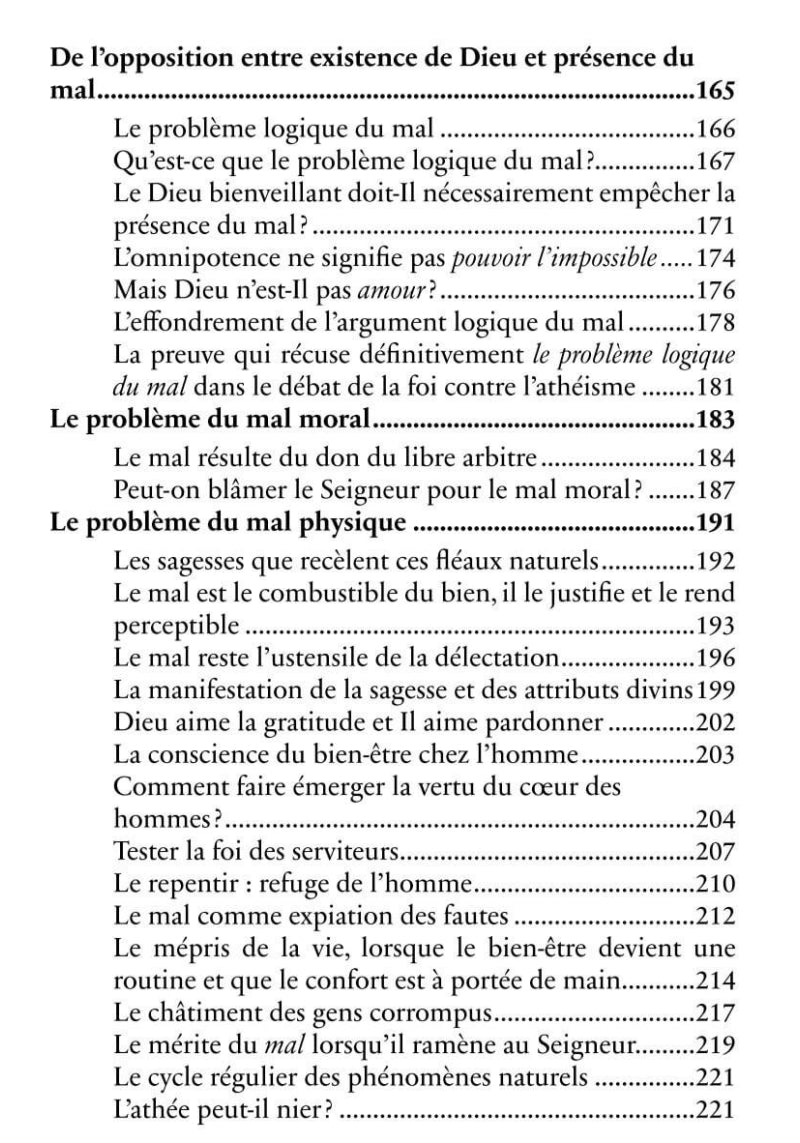 La question du mal et de l'existence de Dieu : réponses aux principales allégations des athées