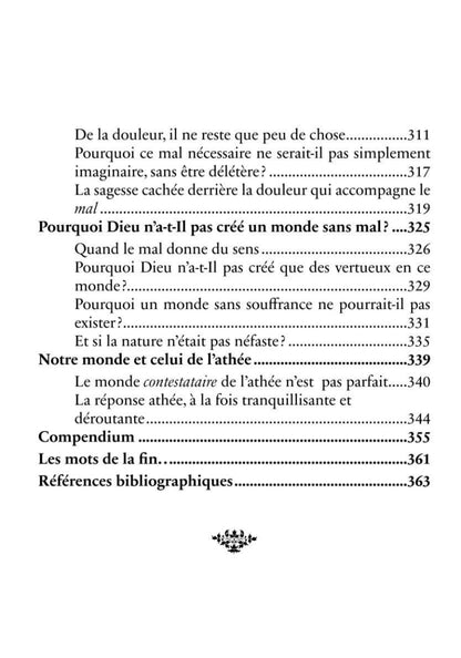 La question du mal et de l'existence de Dieu : réponses aux principales allégations des athées
